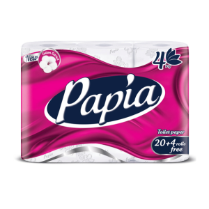 خرید و قیمت دستمال توالت پاپیا بسته 24 عددی