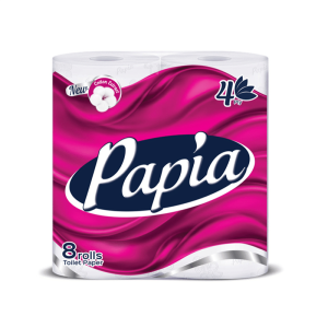 خرید و قیمت دستمال توالت پاپیا بسته 8 عددی