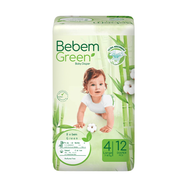 پوشک بچه ببم سایز 4 بسته 12عددی خرید و قیمت پوشک بچه ببم سایز 4 مدل BB120 بسته 12عددی