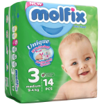 خرید و قیمت پوشک مولفیکس سایز 3 بسته 14 عددی