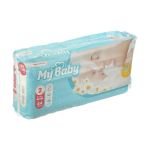 پوشک مای بیبی آبی سری مهربان با پوست سایز 2 بسته 44 عددی