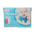 خرید و قیمت پوشک مای بیبی آبی سری مهربان با پوست سایز 3 بسته 38 عددی