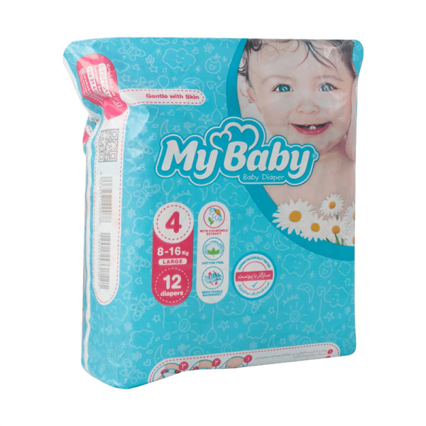 پوشک مای بیبی چسبی سایز 4 بسته 12 عددی خرید و قیمت پوشک مای بیبی چسبی سایز 4 بسته 12 عددی