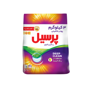 خرید و قیمت پودر ماشین لباسشویی پرسیل مدل رنگین شوی Deep Clean وزن 3 کیلوگرم