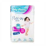 خرید و قیمت پوشک مای بیبی شورتی مدل پول آپ سایز 6 بسته 12 عددی