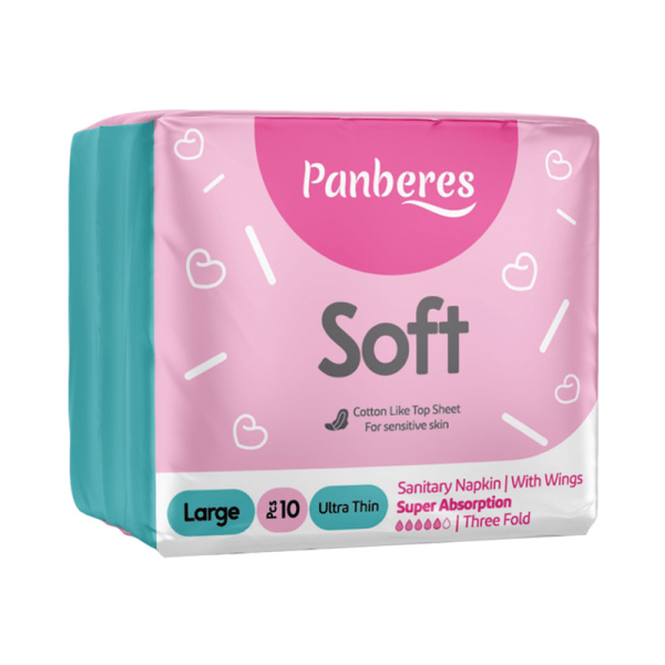 خرید و قیمت نوار بهداشتی مسافرتی پنبه ریز مدل لطیف سایز L خیلی نازک بسته 10 عددی