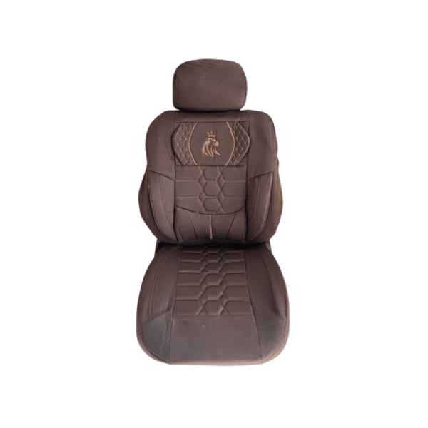 روکش صندلی طرح موناکو چرم و پارچه قهوه‌ای