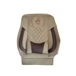 روکش صندلی طرح موناکو چرم و پارچه کرم قهوه‌ای
